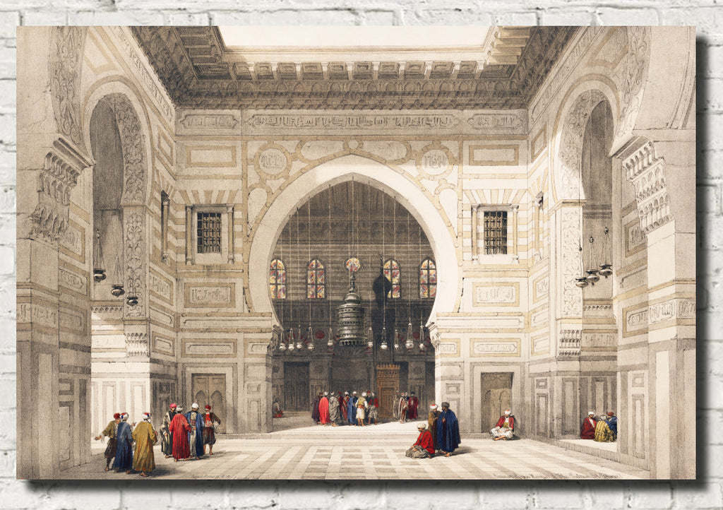 Interior of the mosque of the Sultan the Ghoree, David Roberts Fine Art Print
