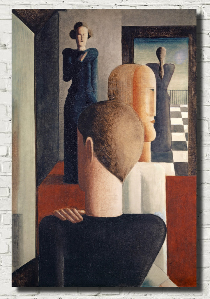 Interior With Four Figures, Oskar Schlemmer Fine Art Print