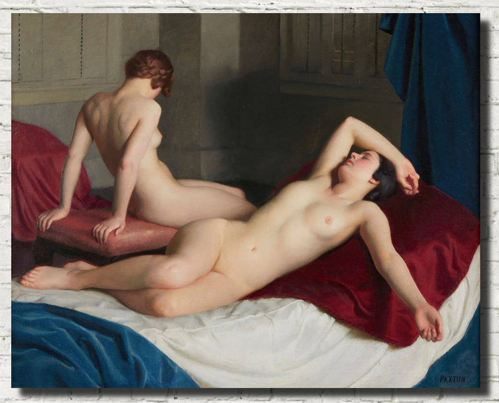 Interior with two Nudes, William McGregor Paxton Fine Art Print