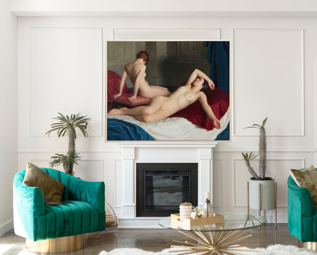 Interior with two Nudes, William McGregor Paxton Fine Art Print