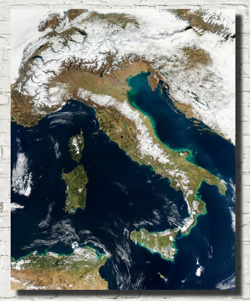 Photographic Art Print, Italy from Space