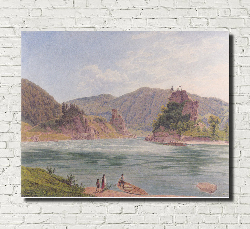 Jakob Alt Fine Art Print: Ansicht vom Donaustrudel