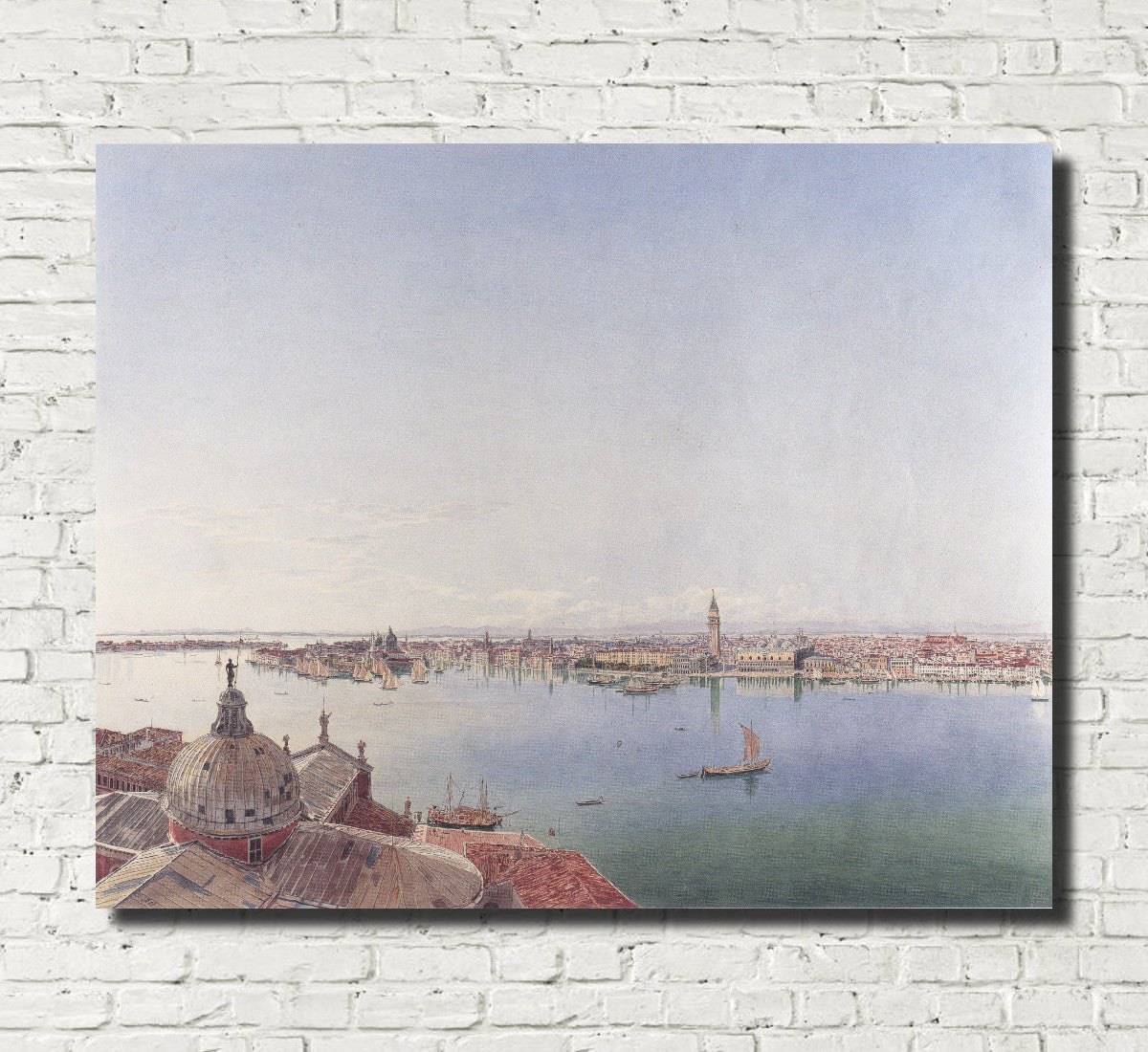 Jakob Alt Fine Art Print: Panoramaansicht von Venedig