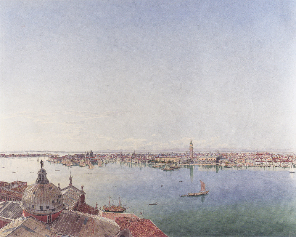 Jakob Alt Fine Art Print: Panoramaansicht von Venedig