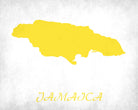 Jamaican Map Print Outline Wall Map of Jamaica