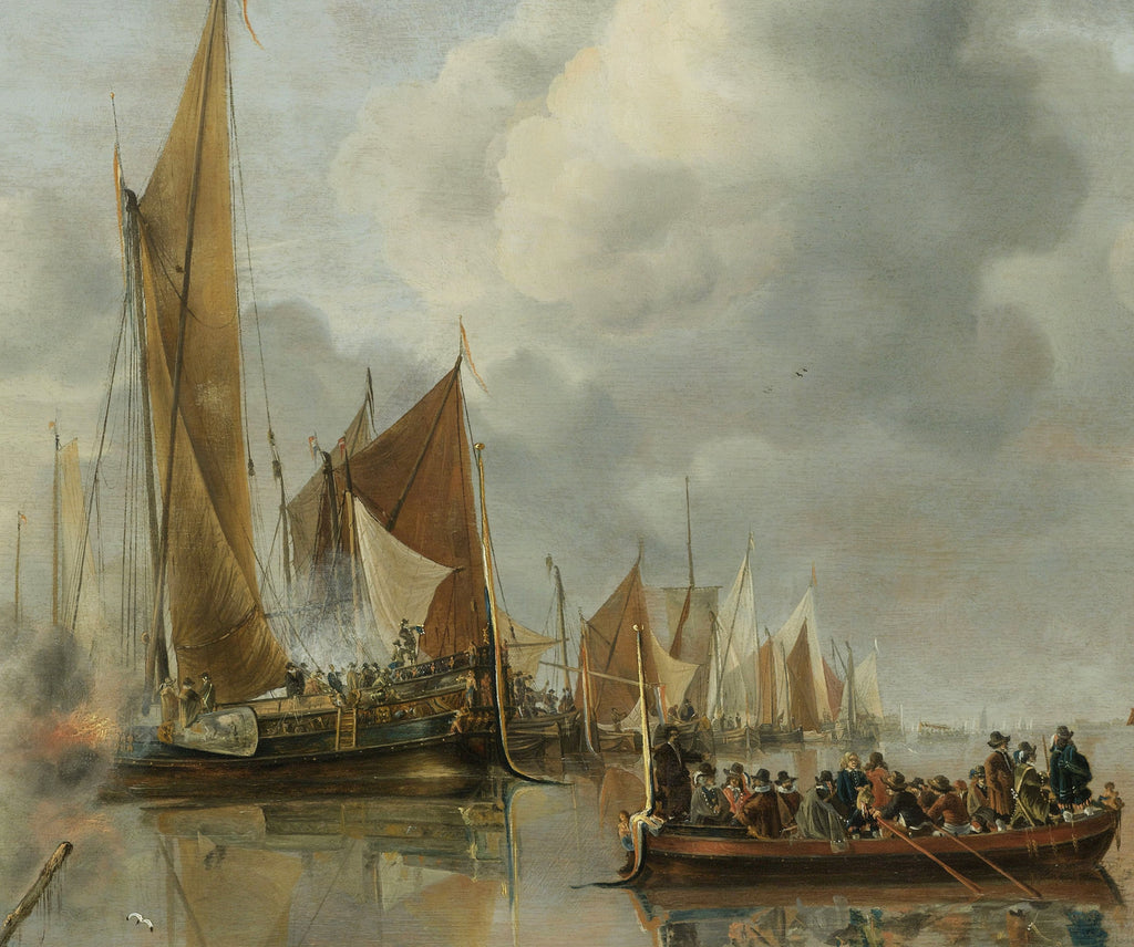 Jand van de Cappelle Fine Art Print, The Home Fleet Saluting the State Barge