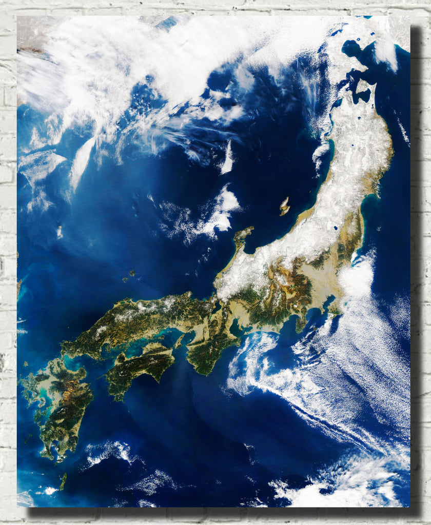 Photographic Art Print, Japan from Space