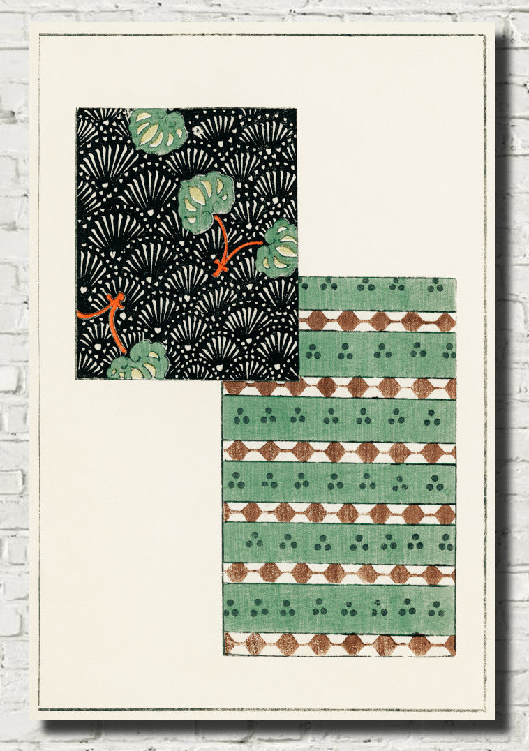 Japanese Pattern Illustration Print, Watanabe Shōtei