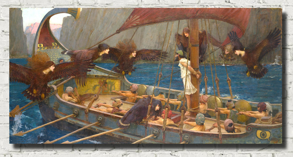 John William Waterhouse Fine Art Print, Ulysses and the Sirens