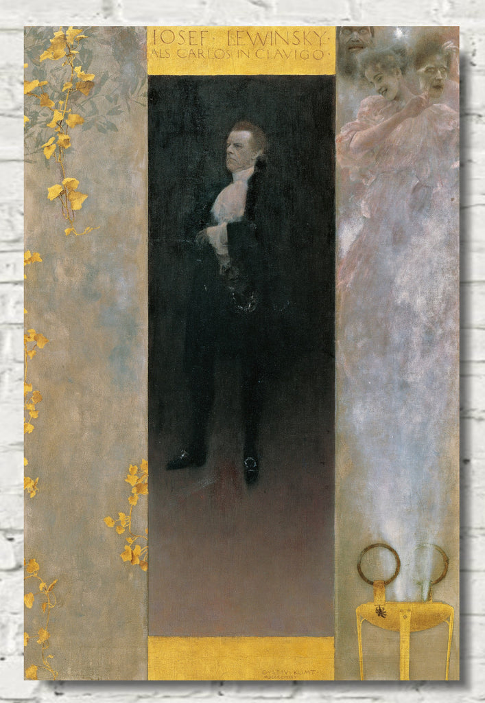 Gustav Klimt, Josef Lewinsky als Carlos in Clavigo