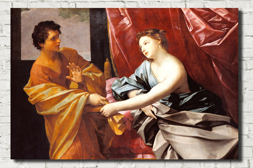 Guido Reni Fine Art Figure Print : Joseph and Potiphar's Wife