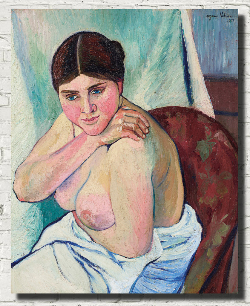 Suzanne Valadon Fine Art Print : Juliette sitting in the armchair