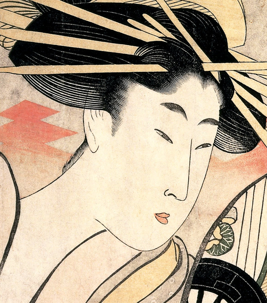 Courtesan Ichikawa, Japanese Figurative Art Print, Kitagawa Utamaro - GalleryThane.com