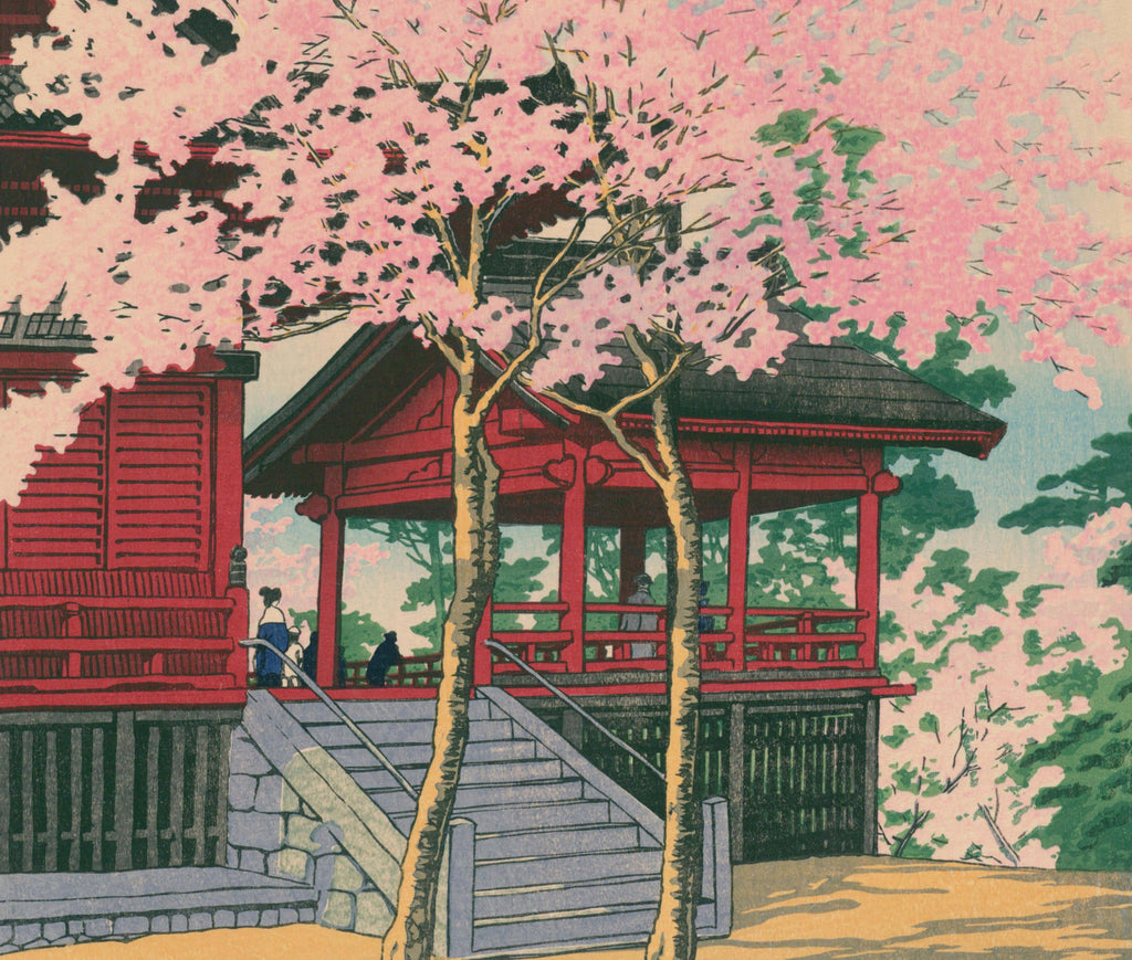 Kiyomizu-dō Temple in Ueno, 20 views of Tokyo, Hasui Kawase, Japanese Art Print