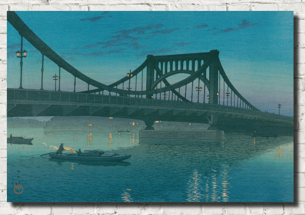Kiyosu Bridge, Hasui Kawase, Japanese Art Print