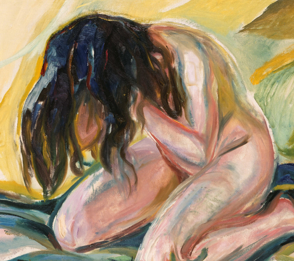 Edvard Munch Fine Art Print, Kneeling female Nude