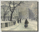 Paul Gustav Fischer Fine Art Print, King's New Square, Copenhagen in Winter