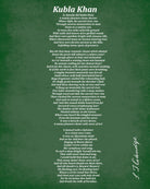 Kubla Khan, Poem by Samuel Taylor Coleridge, Typography Print