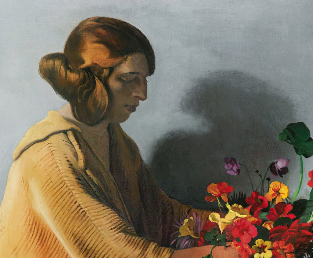 Woman with a bouquet, Félix Vallotton