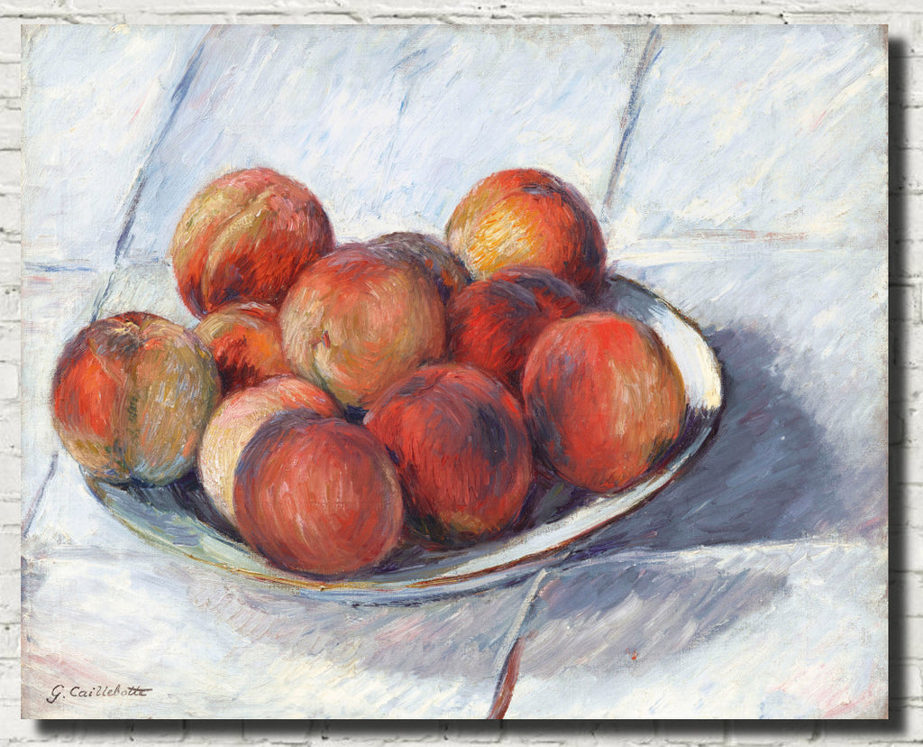 Gustave Caillebotte Fine Art Print : Plate of Peaches