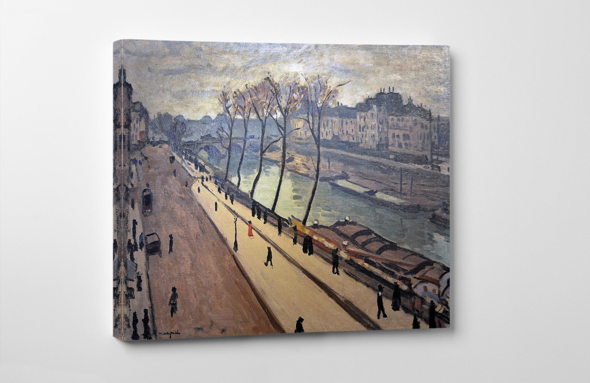 The Seine seen from the Quai des Grands-Augustins, Albert Marquet, Paris River Landscape