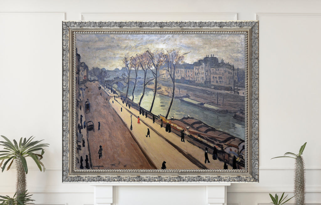 The Seine seen from the Quai des Grands-Augustins, Albert Marquet, Paris River Landscape