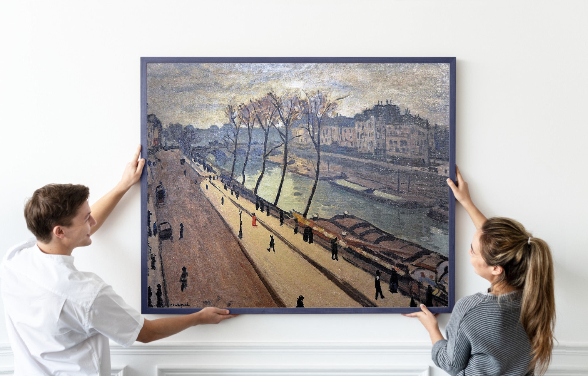 The Seine seen from the Quai des Grands-Augustins, Albert Marquet, Paris River Landscape