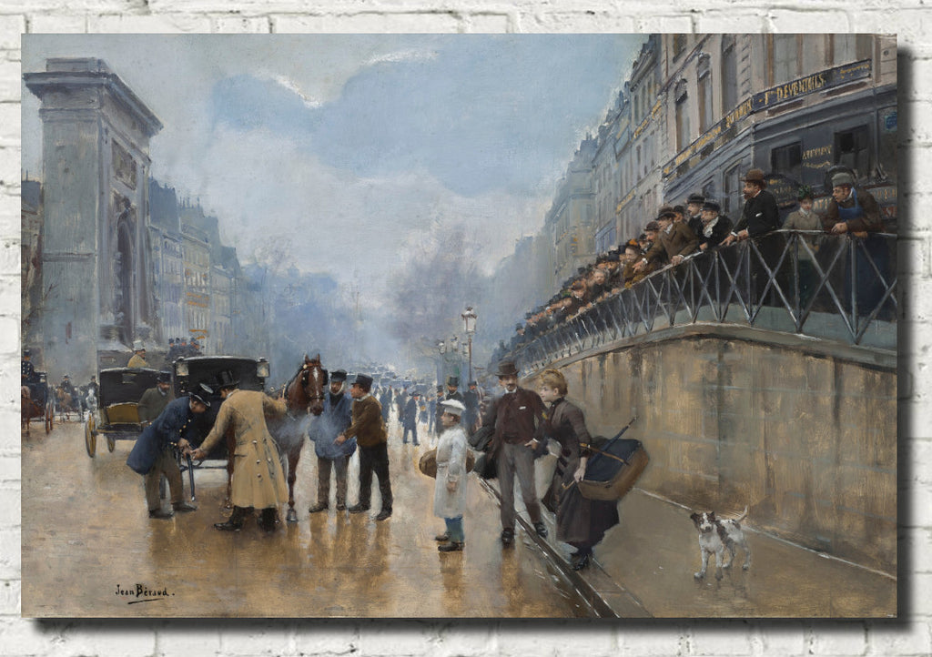 Jean Béraud Impressionist Fine Art Print, The Porte Saint-Denis accident
