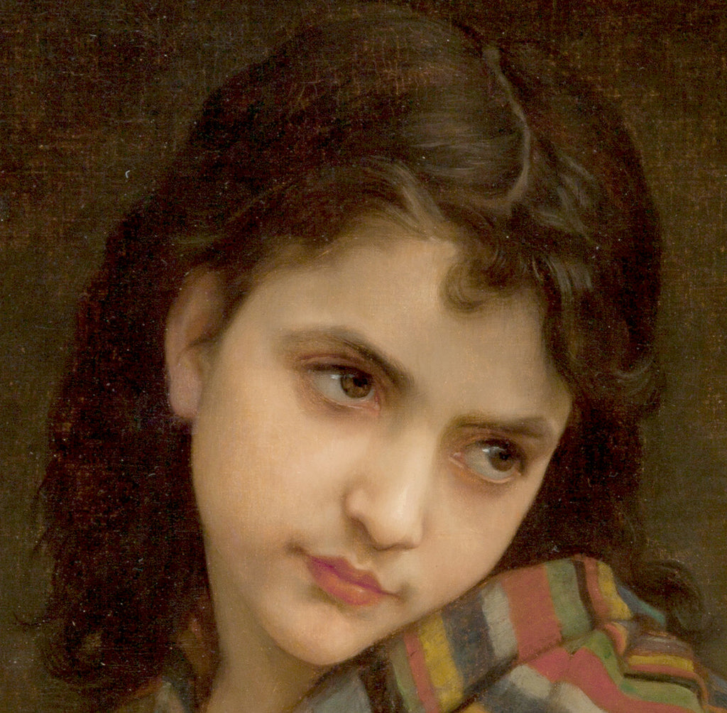 William-Adolphe Bouguereau, Fine Art Print : La Frileuse Young Girl Portrait