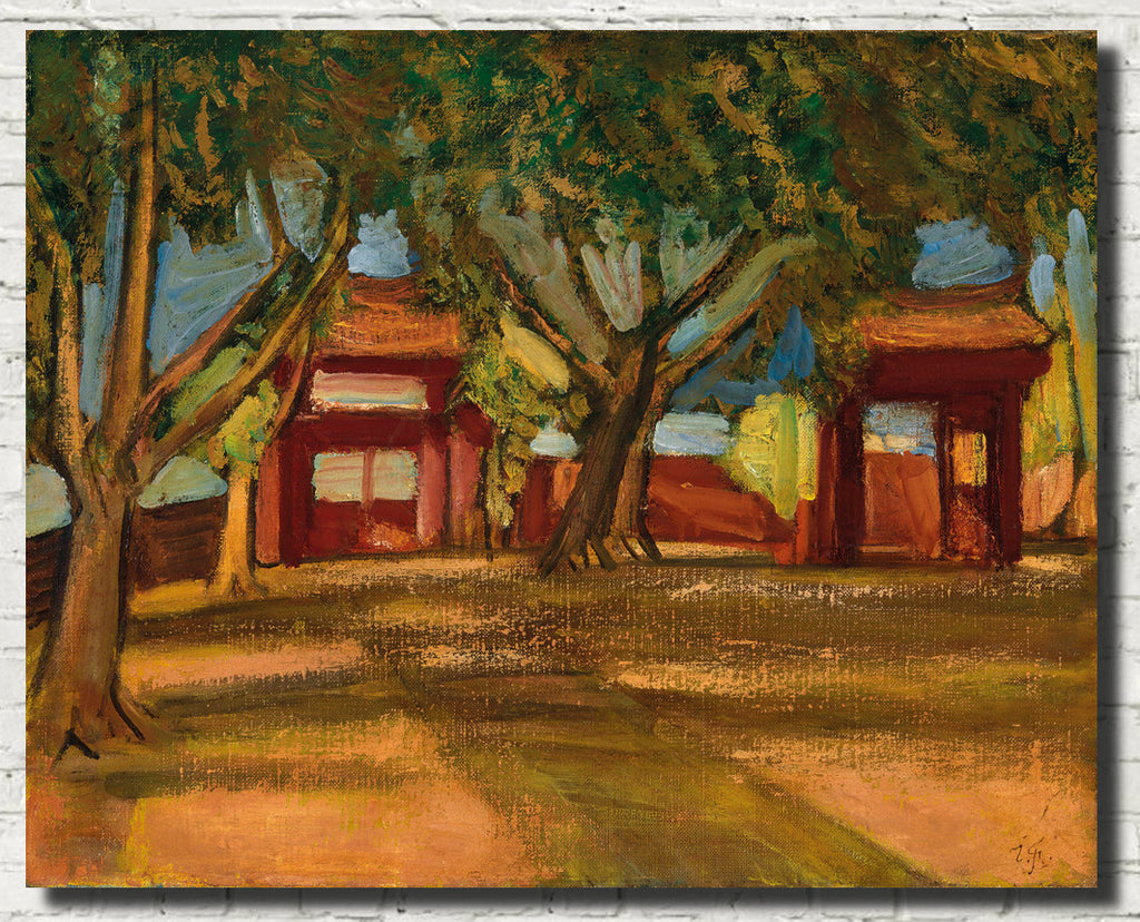 Fujishima Takeji Fine Art Print, Landscape with Tainan Seibyo