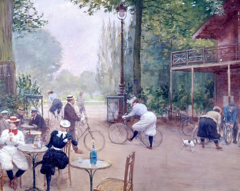 Jean Béraud Impressionist Fine Art Print, Le Chalet du cycle au bois de Boulogne