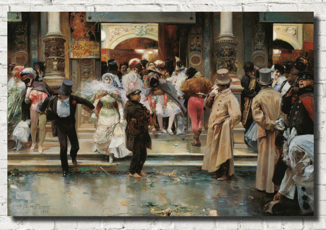 Leaving the Masqued Ball, José García Ramos Fine Art Print