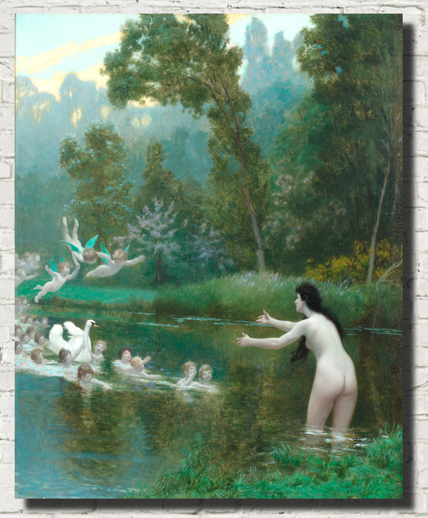 Jean-Léon Gérôme Fine Art Print : Leda and the Swan