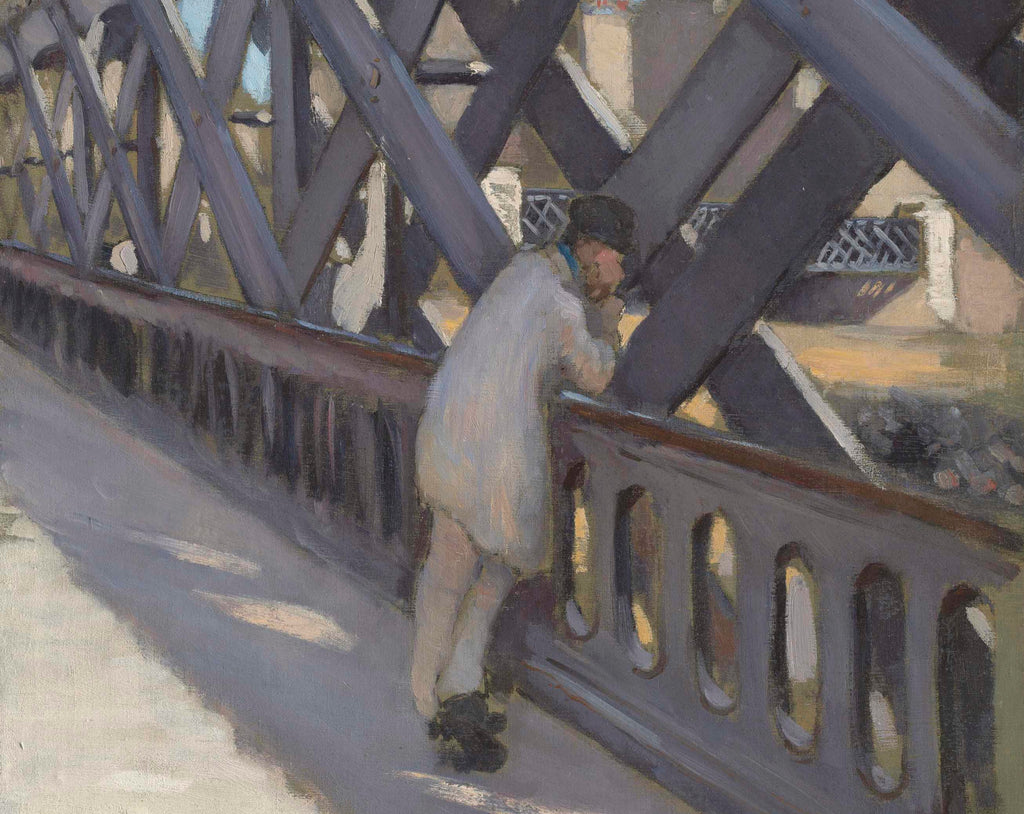 Gustave Caillebotte Fine Art Print : The bridge of Europe, partial study