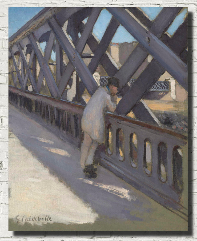 Gustave Caillebotte Fine Art Print : The bridge of Europe, partial study