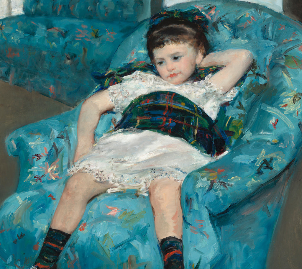 Mary Cassatt, Impressionist Fine Art Print : Little Girl in a Blue Armchair