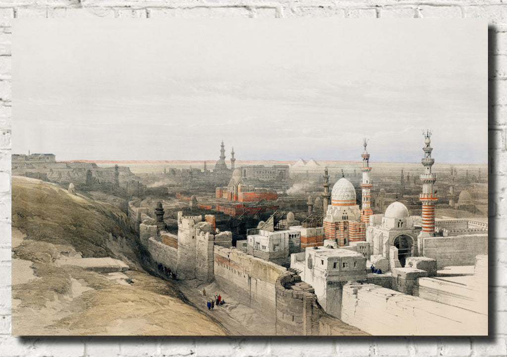 Looking west in Cairo, David Roberts Fine Art Print