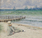 Paul Gustav Fischer Fine Art Print, Man on the Beach