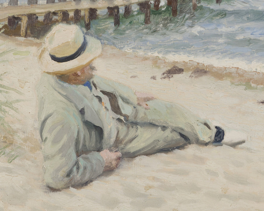 Paul Gustav Fischer Fine Art Print, Man on the Beach