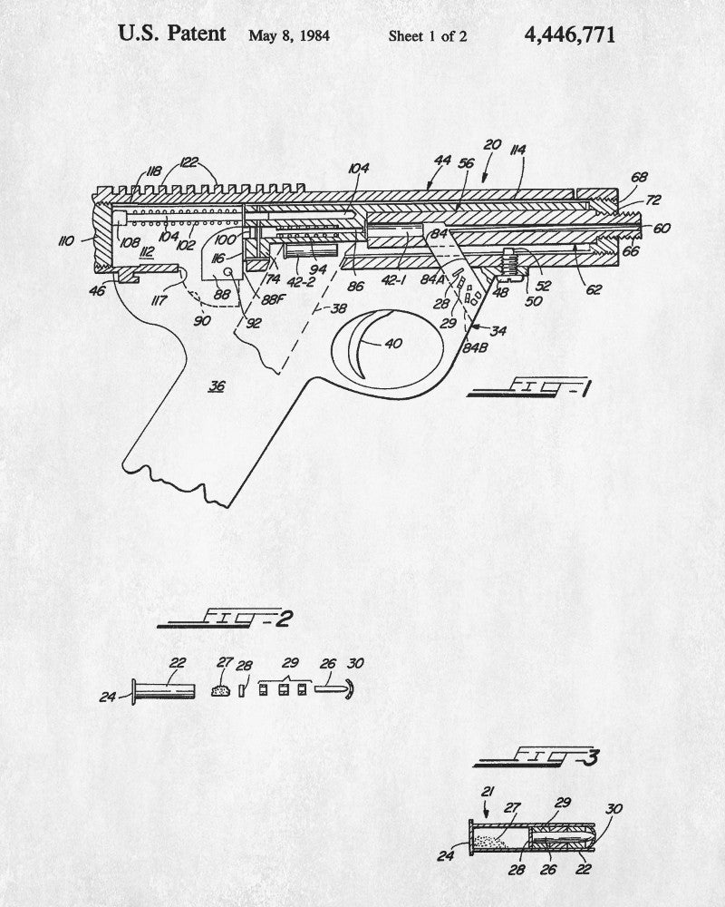 Mac-10 Uzi Patent Machine Gun Poster Firearm Art Weapons Print - OnTrendAndFab