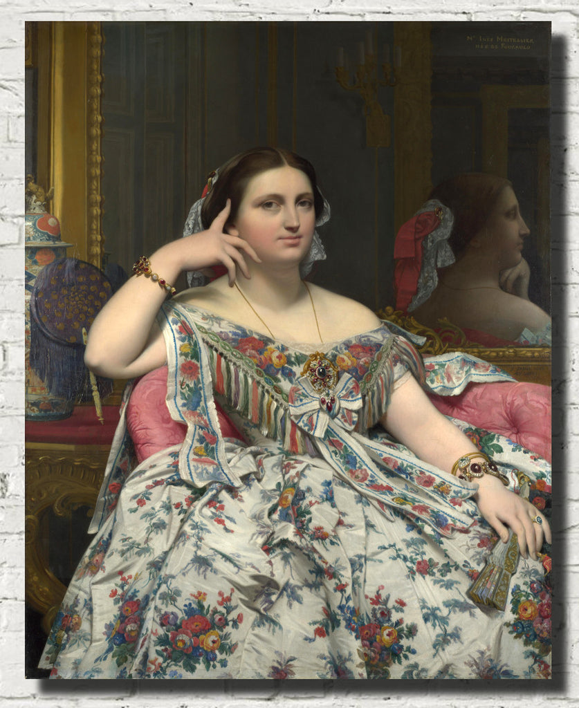 Jean-Auguste-Dominique Ingres Fine Art Print, Madame Moitessier