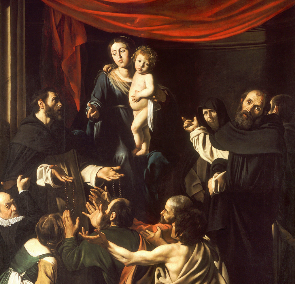 Caravaggio Baroque Fine Art Print, Madonna of the Rosary
