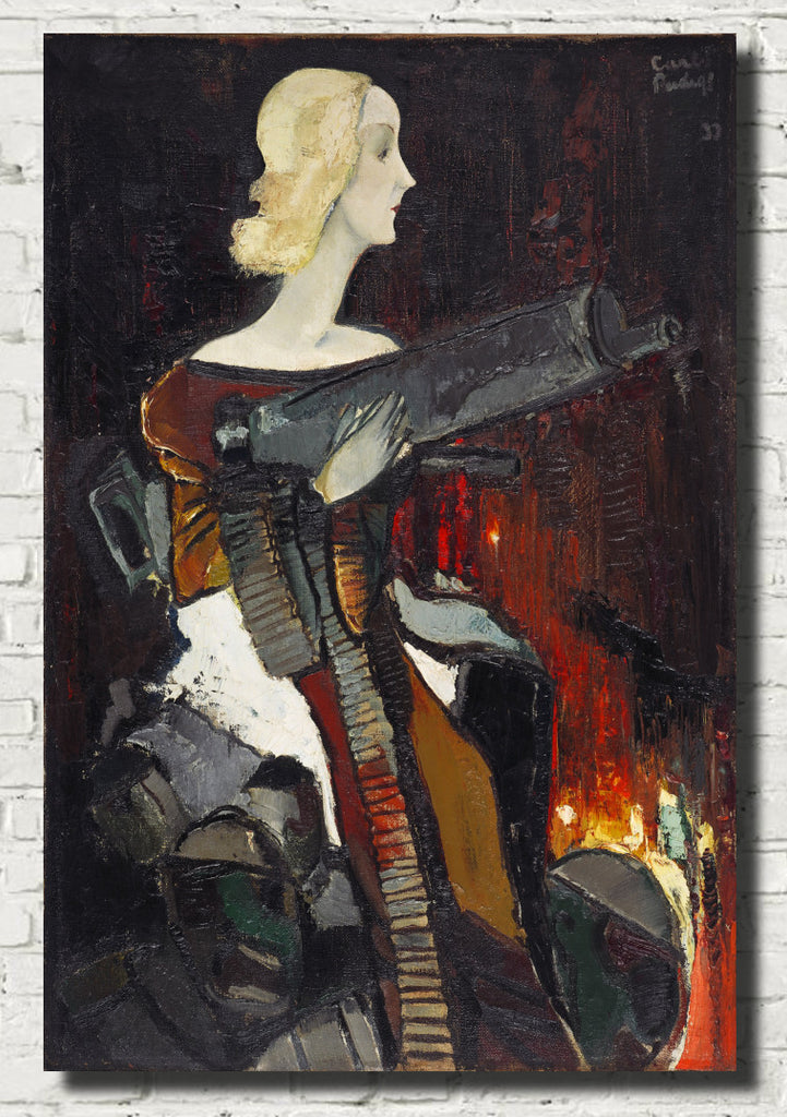 Karlis Padegs Fine Art Print, Madonna with a Machine Gun