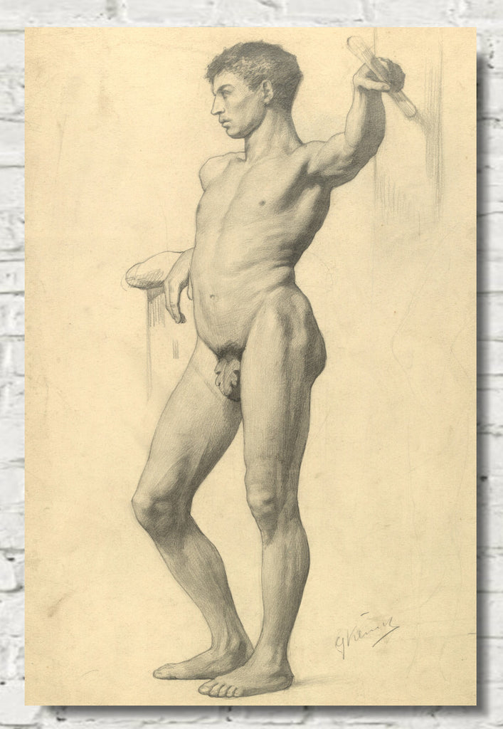 Gustav Klimt, Male Nude Standing
