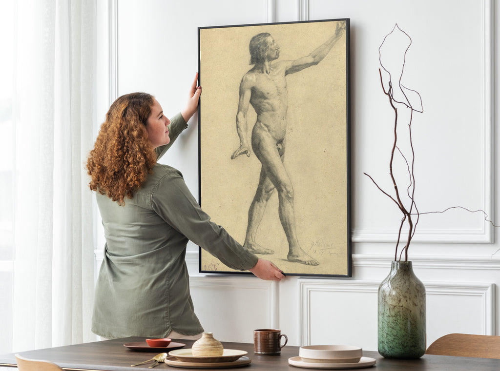 Gustav Klimt, Male Nude in Motion