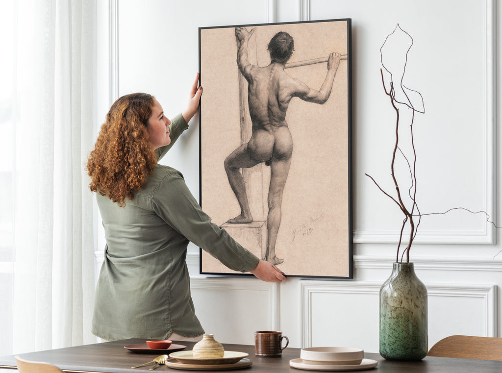 Gustav Klimt, Male Nude with Left Foot on a Pedestal