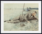 Man Reclining on a Beach (1879), J. Alden Weir