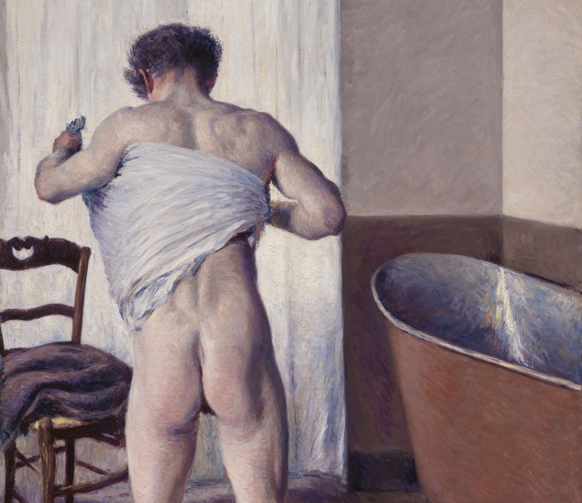 Gustave Caillebotte Fine Art Print : Man at his Bath