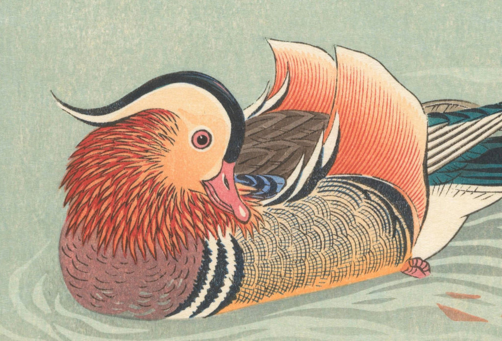 Ohara Koson Japanese Fine Art Print, Mandarin ducks