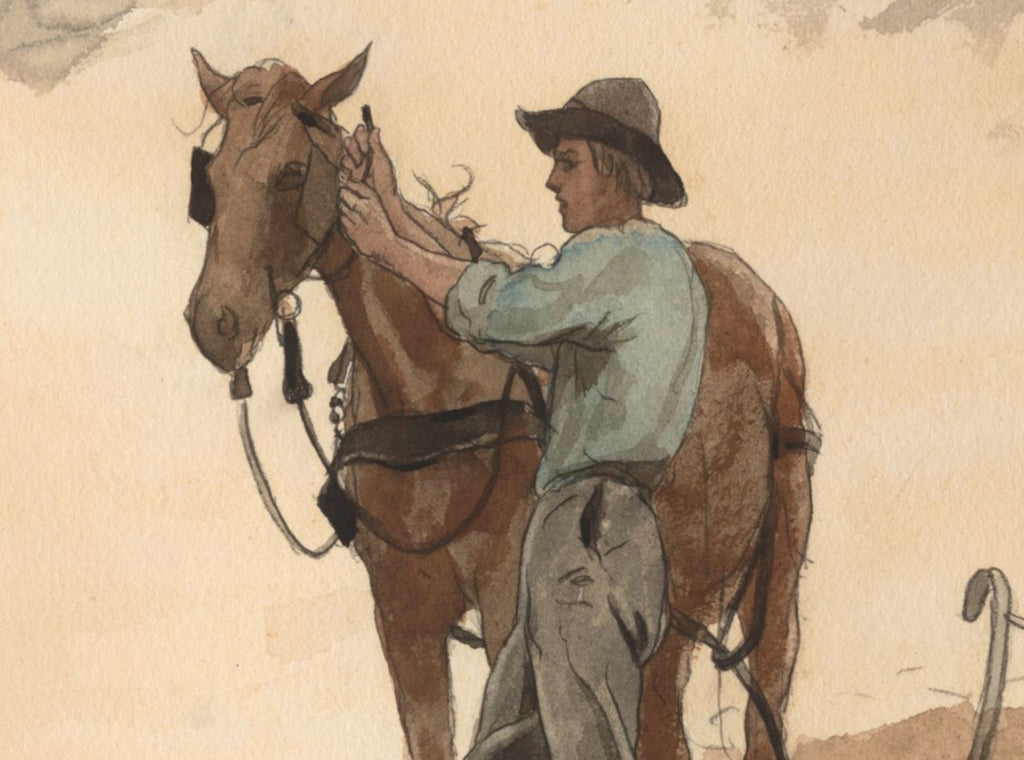 Man with a Plough Horse, Winslow Homer Fine Art Print
